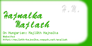 hajnalka majlath business card